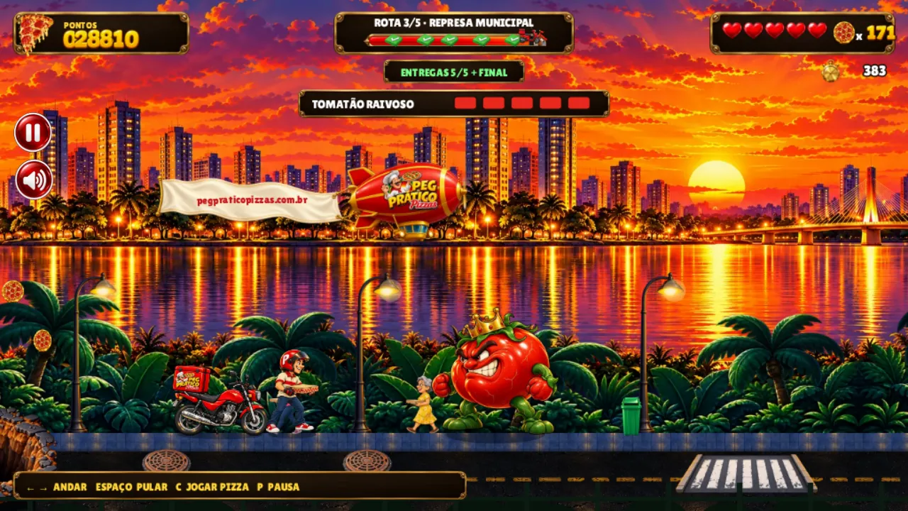 Luta contra o chefão Tomatão Raivoso